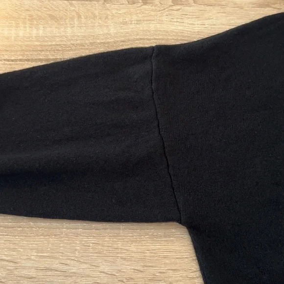 ALO Yoga Black Jet Set Cashmere Pullover Sweatshirt Hoodie XS - Picture 7 of 12